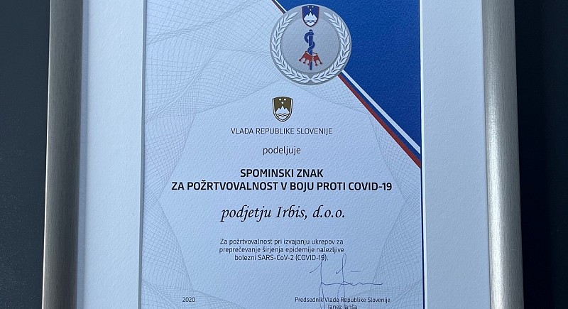 Spominski znak za požrtvovalnost v boju proti Covid-19